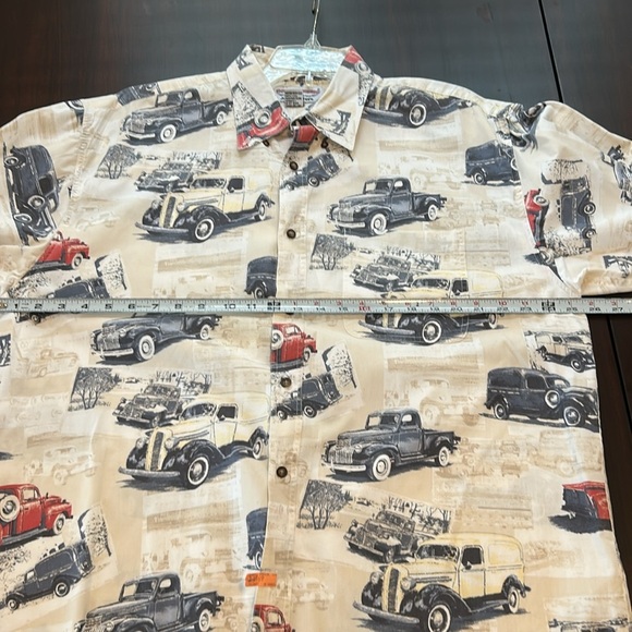 Boca Classics Vintage Cars Cotton Button Down Short Sleeve Shirt Size XL - Picture 9 of 11